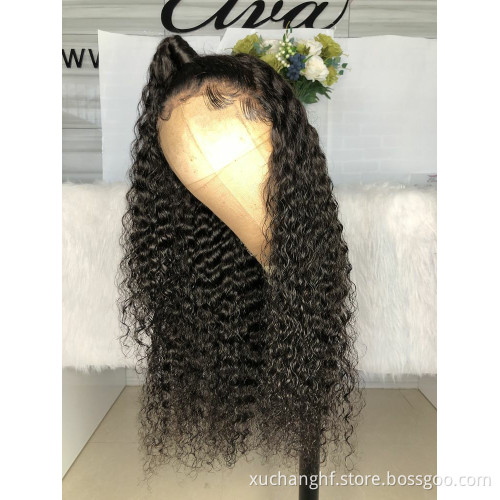 Cheap Wet And Wavy Transparent Lace Frontal Wig For Women Brazilian Virgin Human Hair Water Wave Hd Full Lace Front Wig Vendor